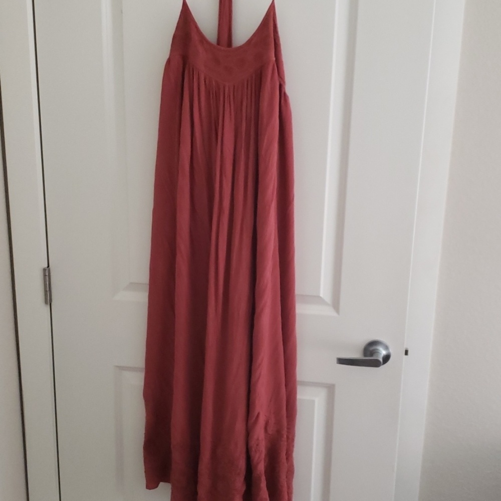 Free People loose fit halter midi dress
